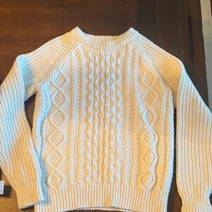 Boy’s Cable Knit Cream Sweater